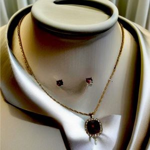 Charter Club necklace and earrings set